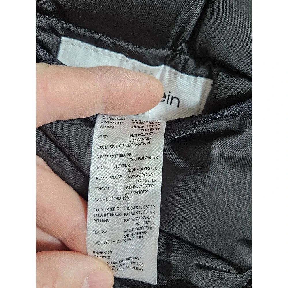 Calvin Klein Mens Reversible Diamond‎ Quilted Bomber Jacket Black Camo XL New